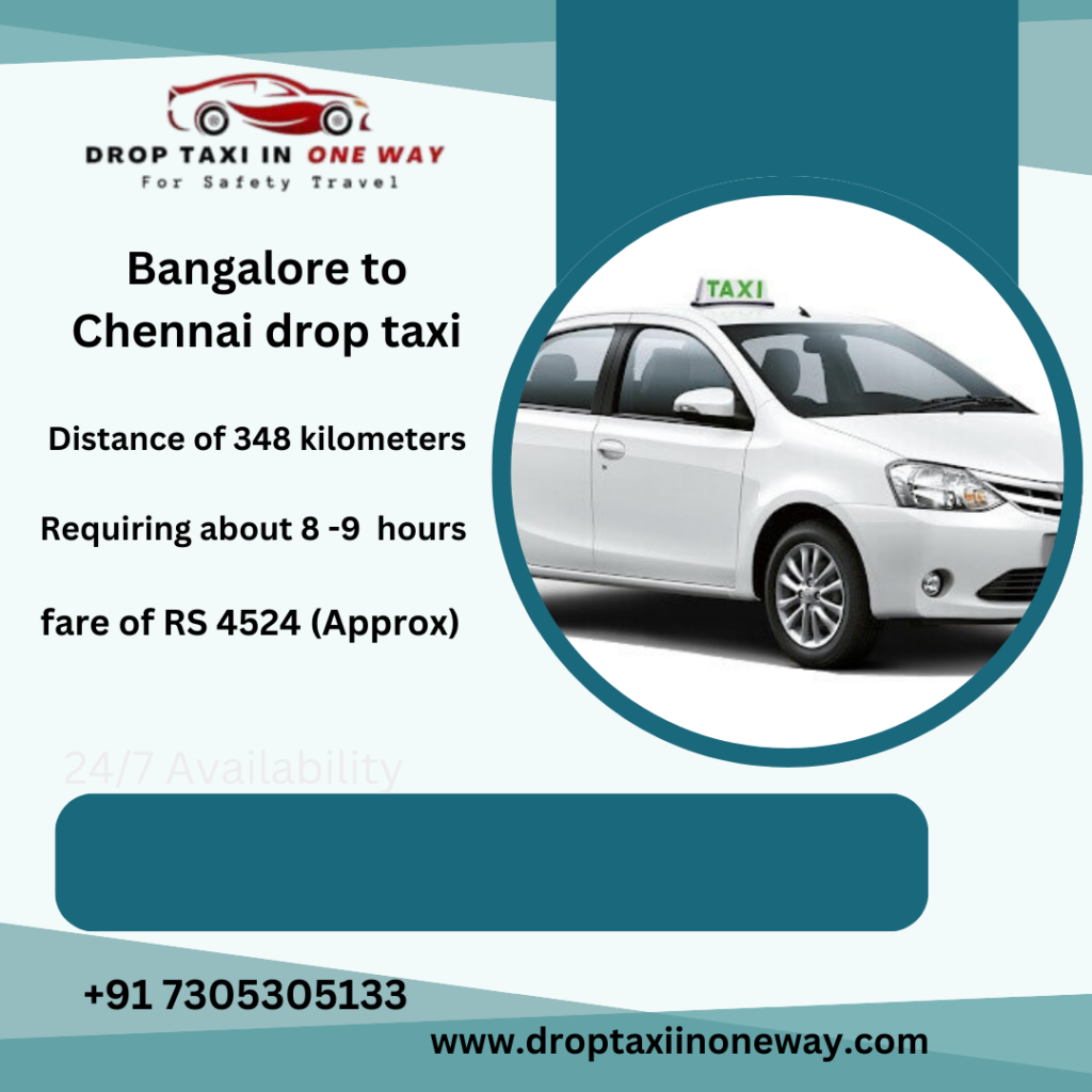 Best Bangalore to Chennai Drop Taxi Services with 24/7 Availability Bangalore to Chennai drop taxi