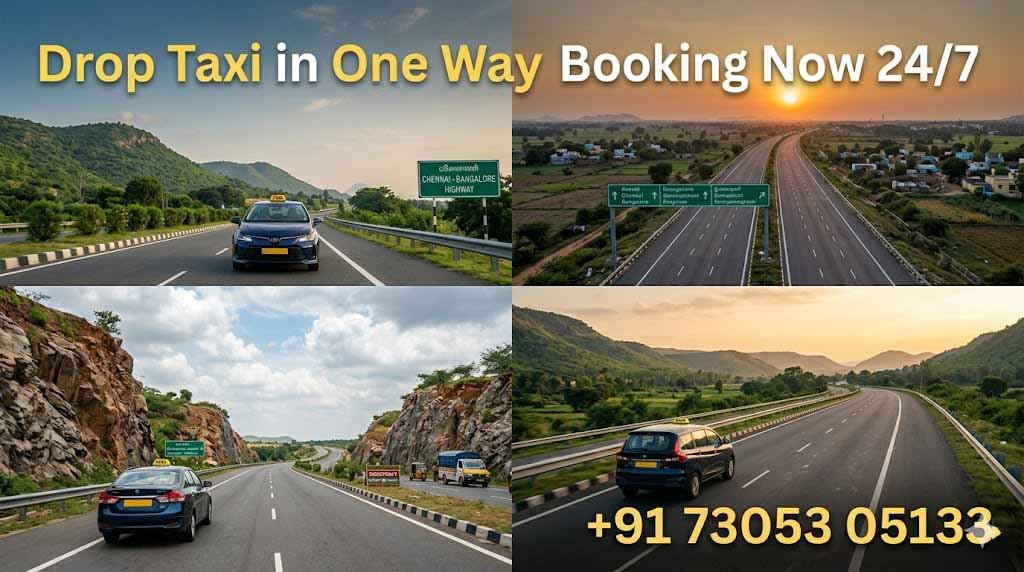 Chennai to Bangalore one way taxi fare highway route