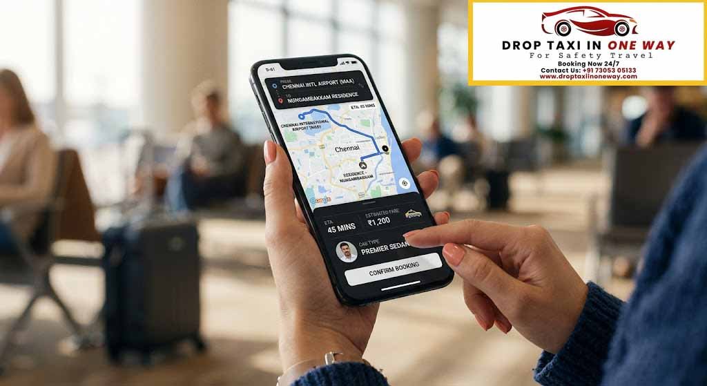 One way taxi Chennai airport booking process
