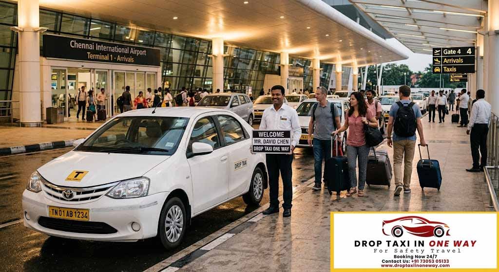 One way taxi Chennai airport pickup service
