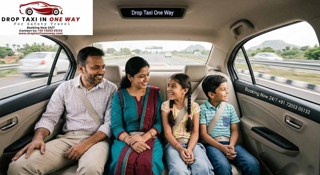 comfortable drop taxi service for family travel