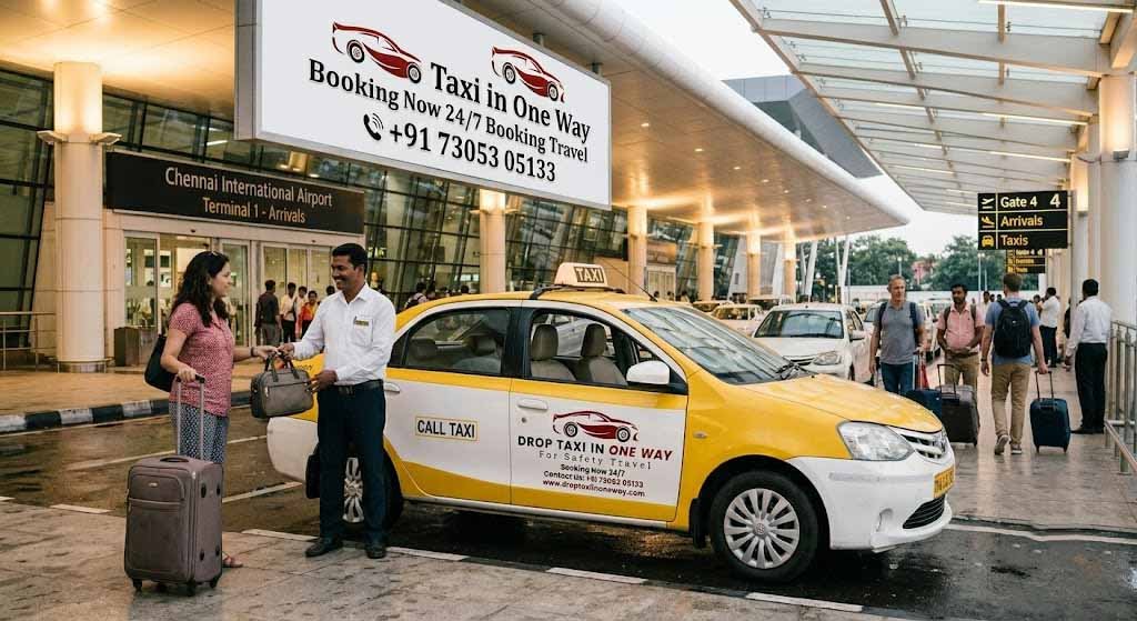 airport cabs waiting for passengers at airport terminal