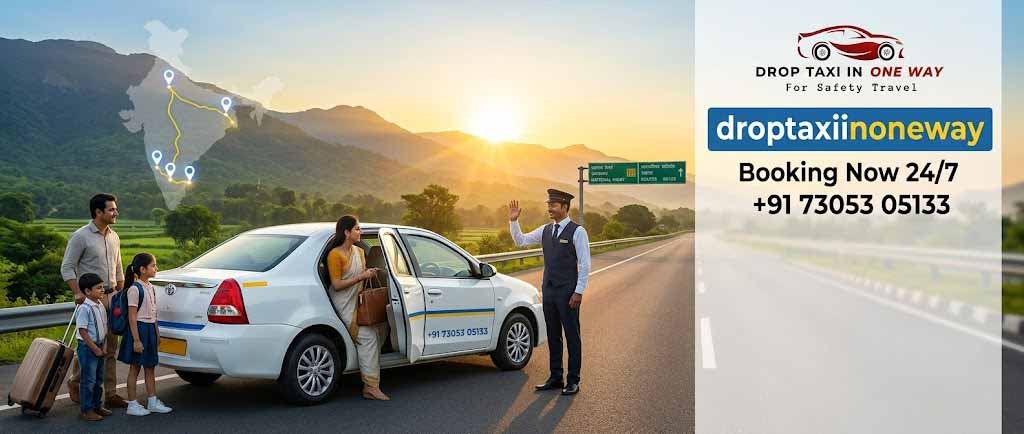 One Way Drop Taxi Low Price with affordable one-way cab booking for safe and comfortable outstation travel.
