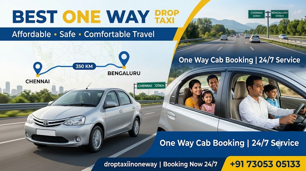 Best One Way Drop Taxi service for comfortable outstation travel