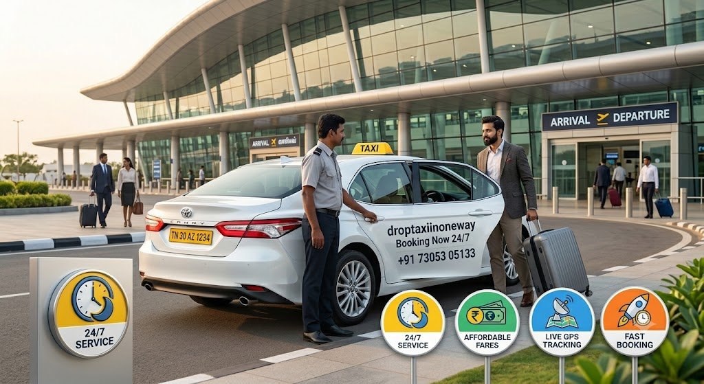 Chennai Airport One Way Taxi | Affordable Airport Drop Cab Service Chennai Airport one way taxi service