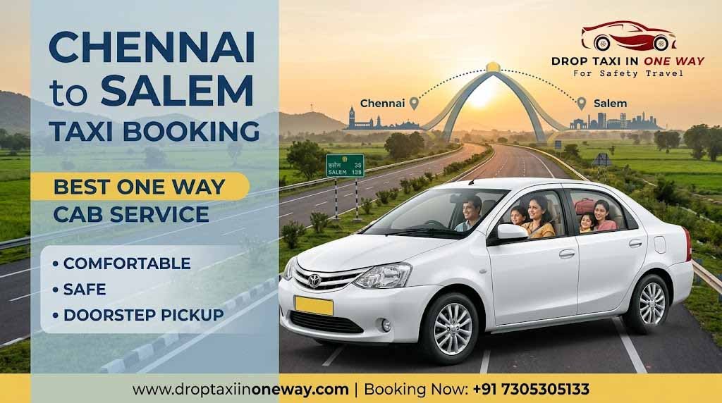 Chennai to Salem Taxi Booking – One Way Cab Service